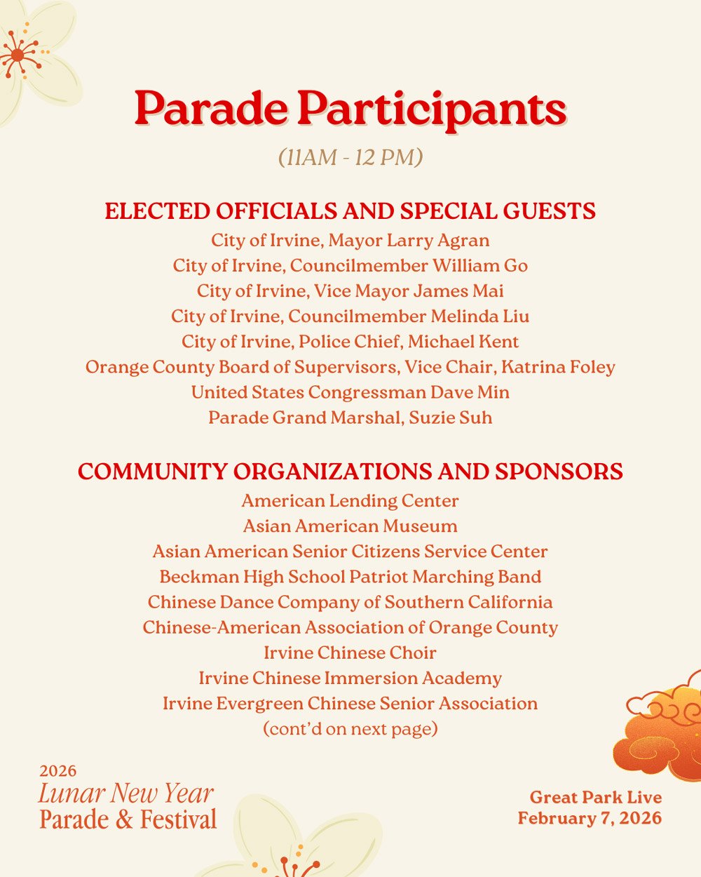 Community celebration at Lunar New Year